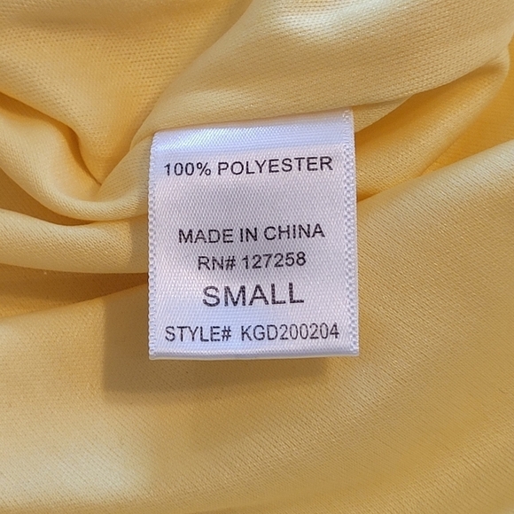 Bright Yellow Mini Ruffle Sweetheart Neck‎ Summer Sun Dress Size Small - Picture 9 of 14